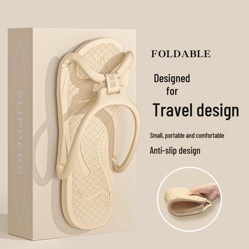 Non-Slip Foldable Travel Slippers for Couples - Lightweight, Indoor Use, Perfect for Hotels and Home, Men & Women