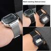 Für Casio Kleines Quadrat AE1200 AE1300 A158 A168 F91W W218 F108 AQ-S810W Konvexes Magnetischer Stahl Armband Uhrenarmband 18mm+Werkzeug