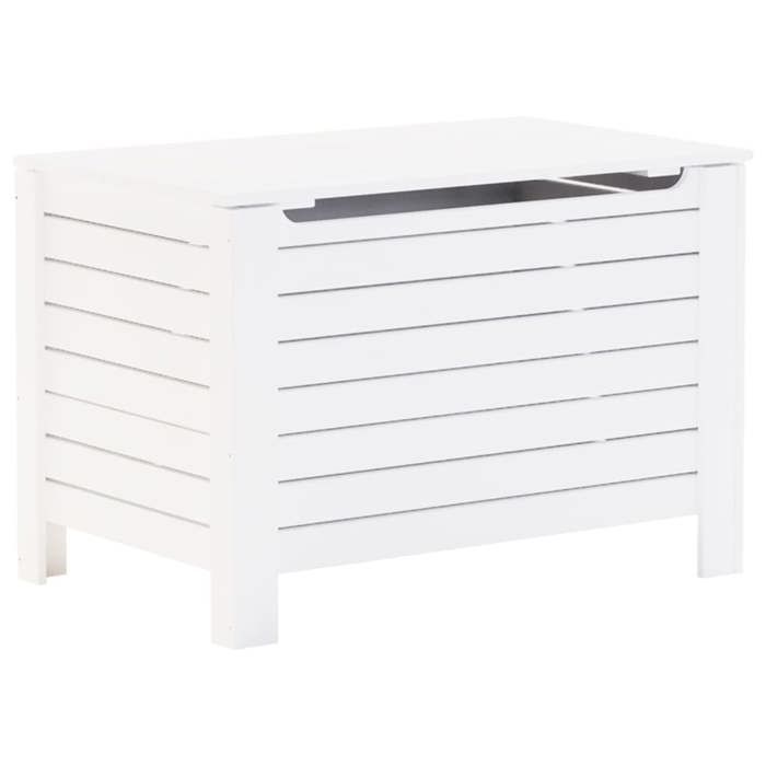 VidaXL Storage Box with Lid RANA White Solid Pine Wood, Blanket Box, Storage Chest, Box of 4002324