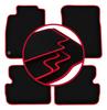 Velours-Fußmatten mit rotem Rand für: Lexus IS II Limousine (2005-2013)