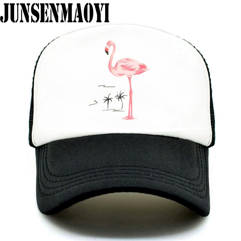 New Flamingo Cap Girls Women Hat Pink Rose Cap Cute Lovely Summer Caps Hat Hip Hop Mesh Baseball Caps Hat for Women Kids Kid