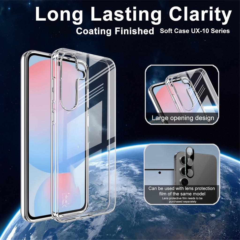 IMAK UX-10 Series For Samsung Galaxy S25 FE Clear Phone Case Soft TPU Mobile Back Cover