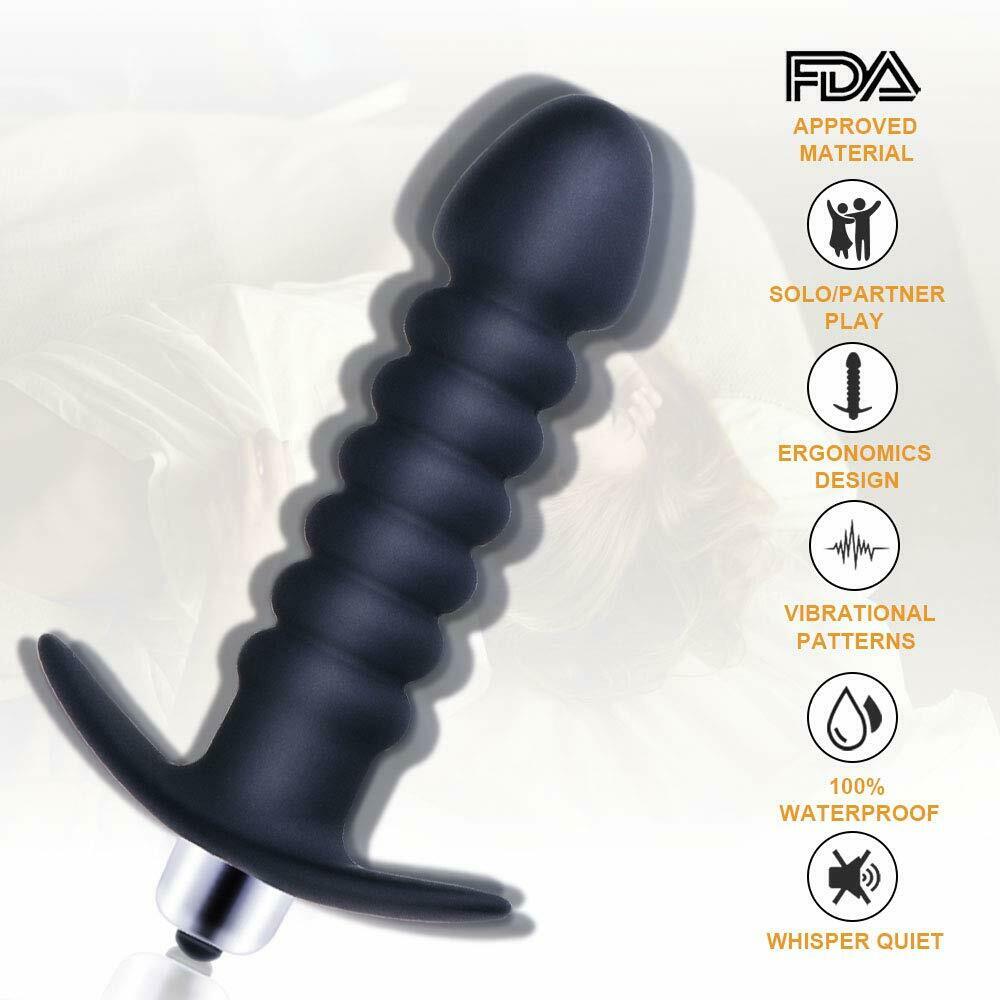 Male Prostate Massager Dildo Anal Butt Plug Anus Vibrator For Men Women Sex Toys