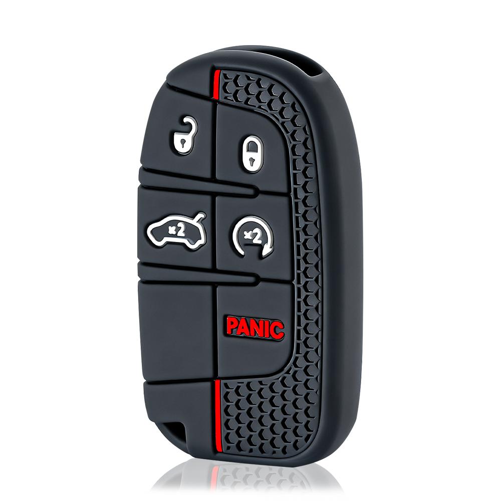 5 Buttons Silicone Car Smart Key Cover For Jeep Renegade Frand Cherokee Dodge Journey Charger Chrysler 200 300 300 Shell Fob