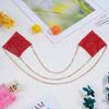Sparkly Rhinestones Metal Chain Nipple Cover Reusable Sexy Bra Body Chain with Tassel Underwear Accessories Pasties
