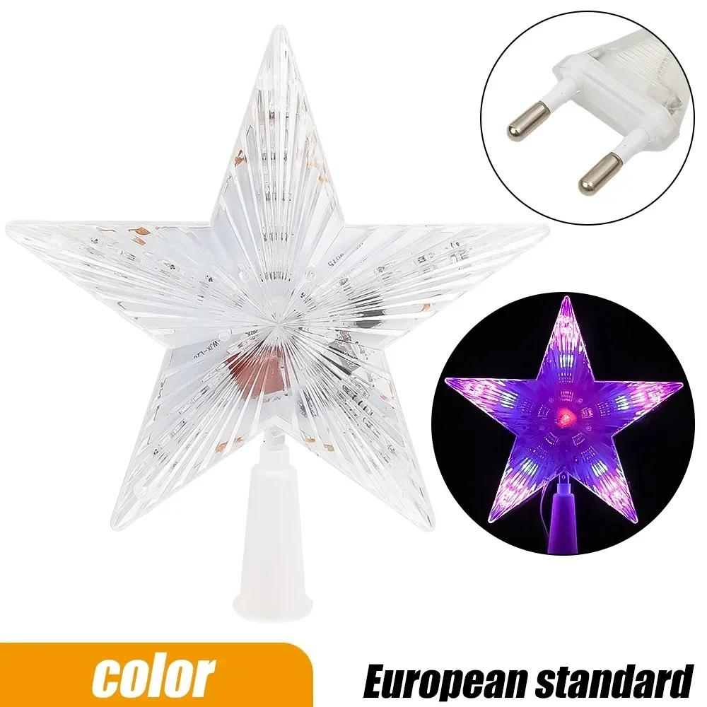 Kerstster Boomtopper Lichten LED Gloeiende Ster Lamp Sprankelend Nachtlampje Kerstboom Top Ornamenten Nieuwjaar Huisfeest Decor