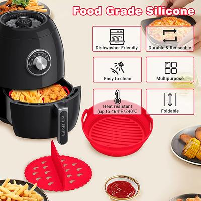 Silicon Air Fryer Pot Coș Plate Pui Air Fryer Accesorii Rotunde Reutilizabile Pliabile BPA Free Airfryer Coacere Forme