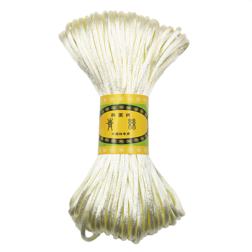 3mm 20M Chinese Knot Satin Nylon Braided Cord Macrame Beading Rattail Cords Multi-colored