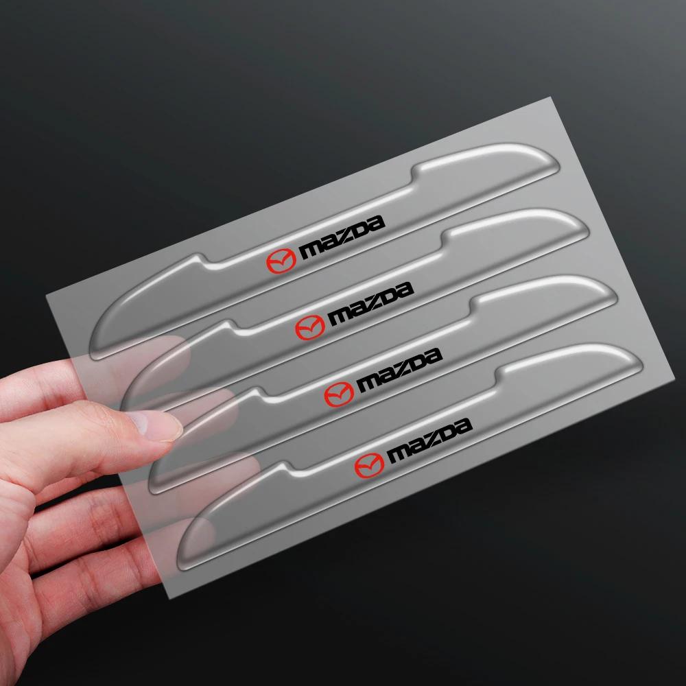 

2025 Hot 4PC Car Door Anti-collision Strip Bumper Protection Sticker Rear View Mirror Anti-scratch Parts For Mazda 3 6 7 MS Demi