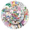 Psychological Health Theme Stickers Pack Multi Style Positive Words Sticker for Laptop Books Phone Water Bottles 50/100pcs