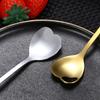 Heart Coffee Spoon Stainless Steel Hollowed Out Heart-shaped Spoon Teaspoon Dessert Snack Scoop Milk Spoons Tableware