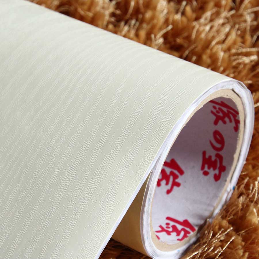Desktop Stickers White Wood Grain Table Wallpaper Self-Adhesive Waterproof Oil-Proof Desk Wardrobe Furniture PVC Renovation Film