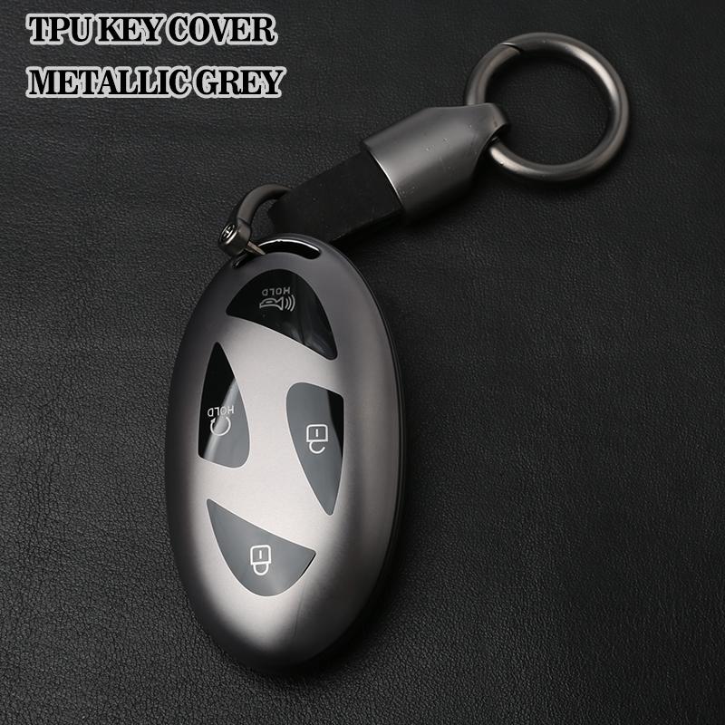 For Hyundai Ioniq 6 Key Fob Cover,Tpu,Car Key Case Protector Keychain Fit Ioniq 6 Grandeur Gn7 Kon Accessories