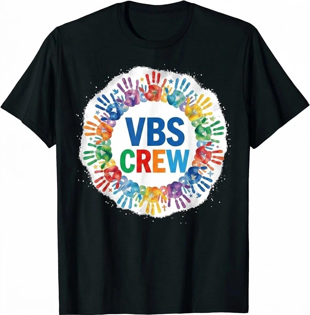 2026 Vacation Bible School Bleached Handprints VBS Crew T Shirt 4XL