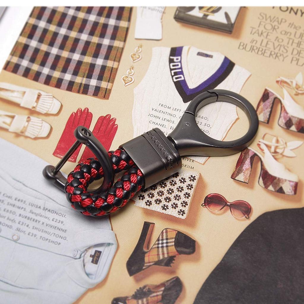 Goods Land GD-SMKYHL 6 Color Smart Key Chain Braided Leather PU Leather Key Ring