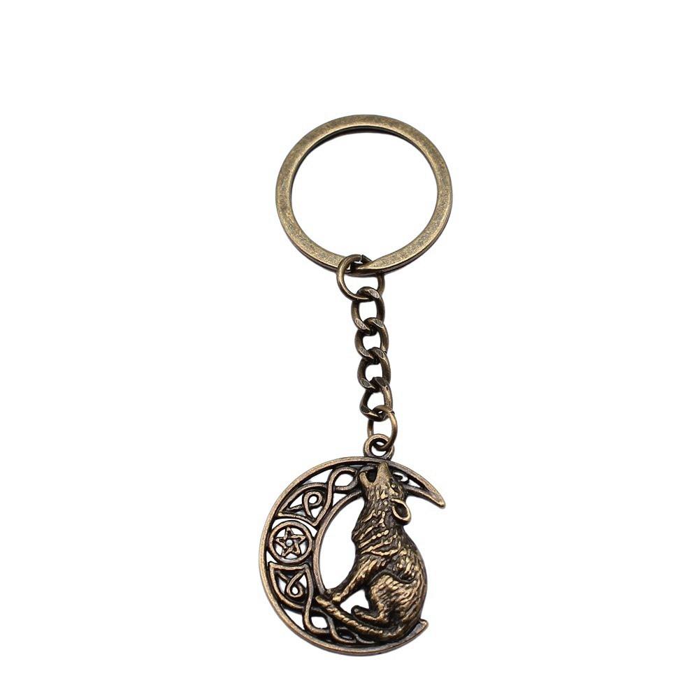 Bear Charm Tiger Keychain Wild Animal Pendants Key Ring 28mm