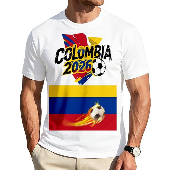 Men's Crew Neck Short Sleeve T-Shirt with Spain 2026 Football Print Casual Fit Lightweight Comfortable Design