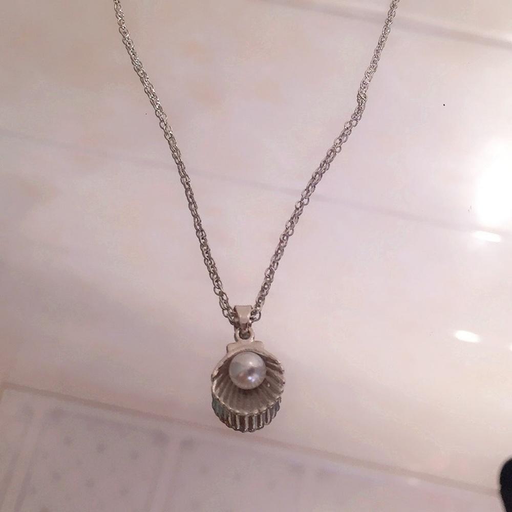 New Trendy Summer Shell Imitation Pearl Pendant Necklace For Women Fashion Collar Neck Jewelry Wholesale Dropshipping