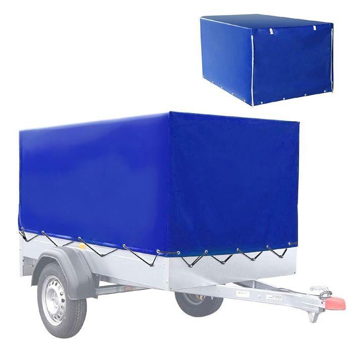 Trailer cover - ME98 - 210×114×88 cm - 610 g/m² - blue PVC polyester blu