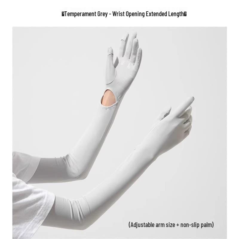 Women’s Ice Silk Sun Protection Gloves, Thin Anti-UV, Non-Slip for Driving & Cycling, Touch Screen Compatible.