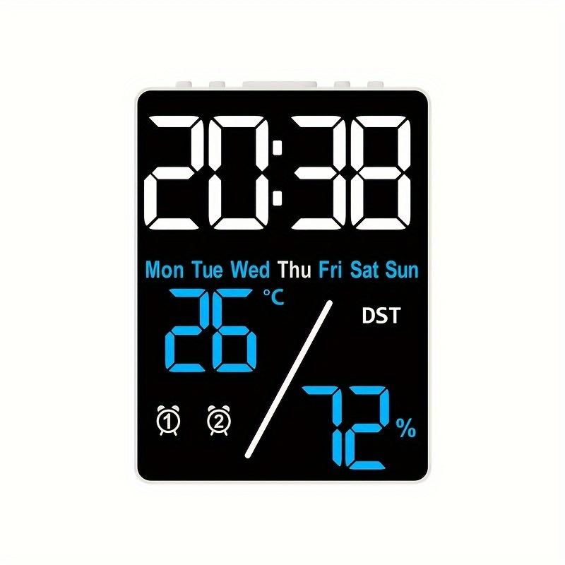 1PC small LED art clock mall LED Alarm clock Gift Multi-function electronic clock Simple set temperature and humidity clock for