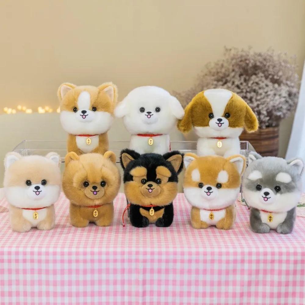 Regalo di Compleanno Bambola Cucciolo Carino Peluche Bambola Husky Bambola Corgi Bambola Animale di Simulazione Peluche Giocattolo per Bambini Regalo