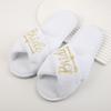 Fashion Wholesale Wedding Party Guests Home Slip-on Letter Print Shoes, For Bride And Bachelorettes Bridal Party Cross Strap Slippers