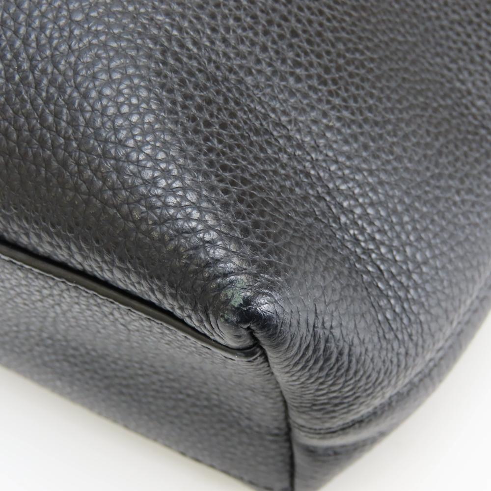Used COACH Tote Bag Hudson F30620 Leather Black Briefcase