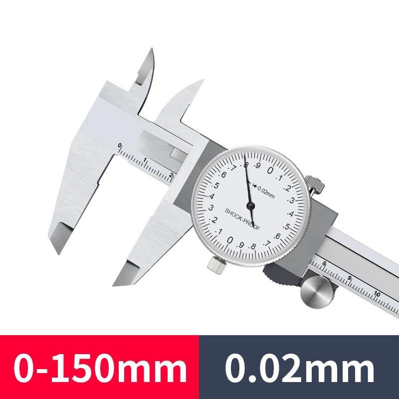 

Vernier Calipers 0-150-200mm 0.02mm High Precision Anti-vibration Pachometer Dial Caliper Metal Gauge Ruler Depth Measuring Tool