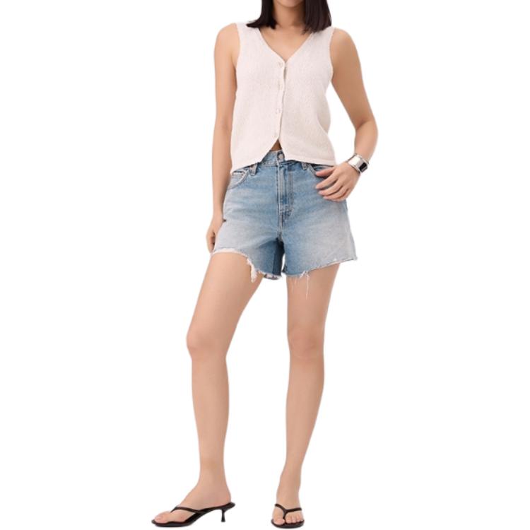 Levis Vintage Maglia Britannica Monocolore Larga Senza Maniche Gilet Top Donna 005AB-0000