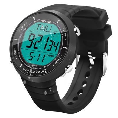 Multifunction Sports 100m Water Ideal for and with Dual and or Display Men's Watch, Resistant, Swimming, Diving, Surfing, Alarm, Calendar, Stopwatch,