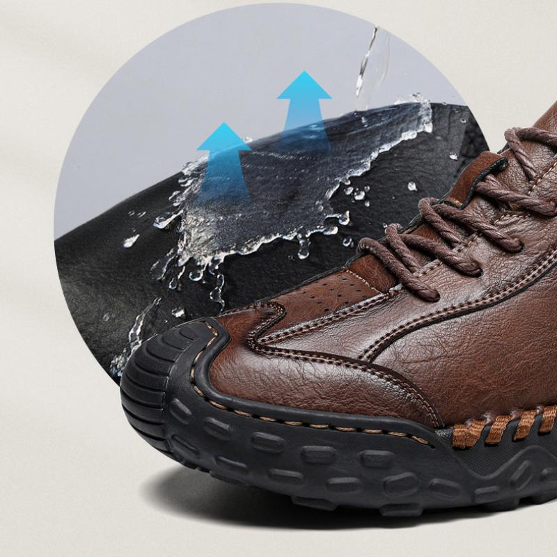 Pánské kožené ležérní tenisky Módní Ručně vyráběné Prodyšné boty Měkké Nízké pracovní boty