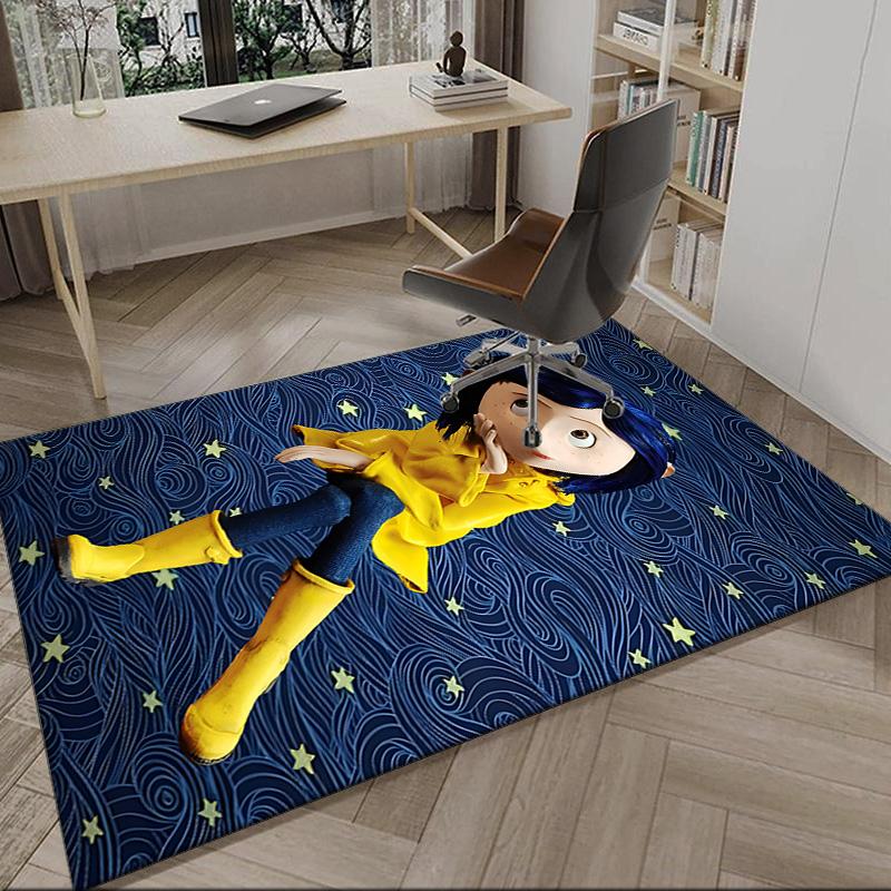 Nighttime Adventure Doll Carpet, Kitchen Rugs, Yoga Mat, Non-Slip Mats, Rug for Bathroom, Living Room bedroom, Camping Rugs Christmas Gift