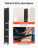 6-Tier Foldable Storage Shelf with Wheels 24 x 12 x 72-inch Metal Shelving