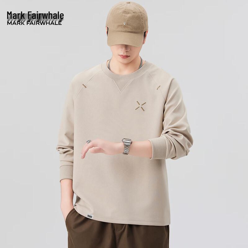 Mark Fairwhale Men's American Style Crew Neck Sweatshirt