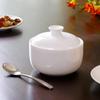 Elegant Bone China Double-Boiled Stew Pot with Lid