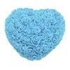 Foam Fake Roses Handcrafted Romantic Decorative Heart Shape Artificial Roses with String Light for Bedroom Wedding Blue