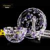 Flavinmci European Rose Crystal Glass Fruit Plate