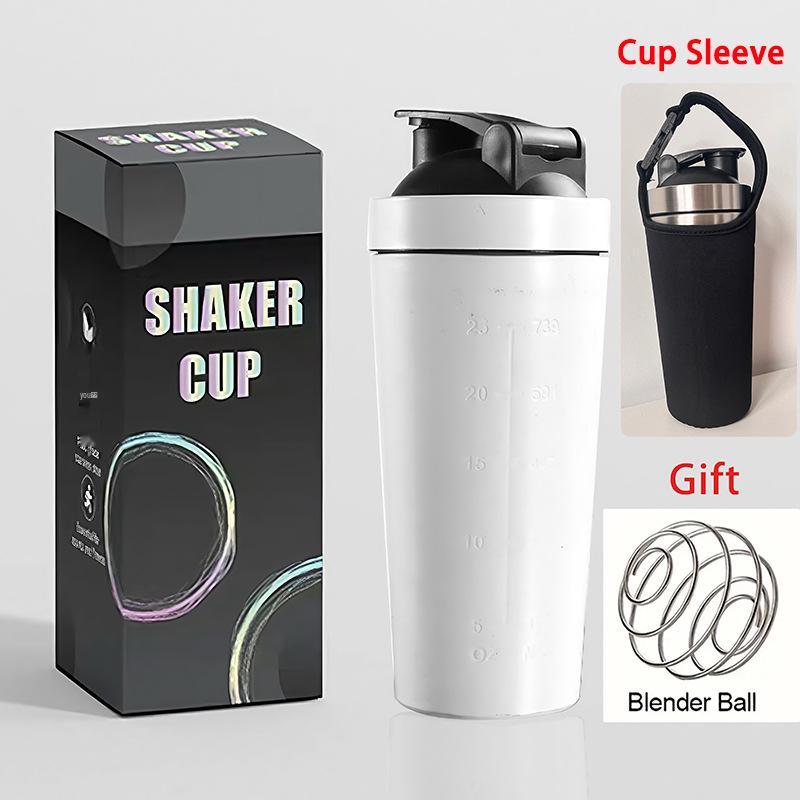304 Stainless Steel Multifunctional Shaker Cup: Large-Capacity Protein Powder, Milkshake, and Water Bottle for Outdoor Fitness.