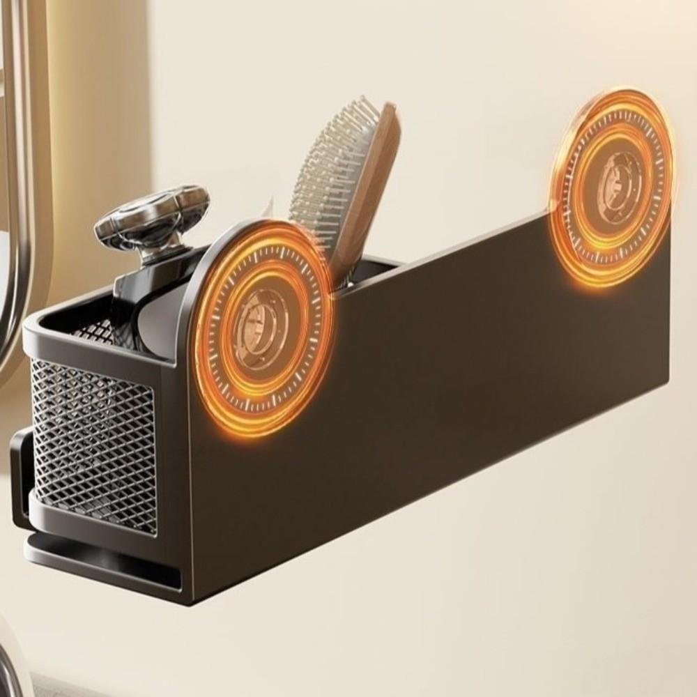 Wall Mounted Suction Cup Hair Dryer Holder Large Capacity Hair Straightener Holder Hotel