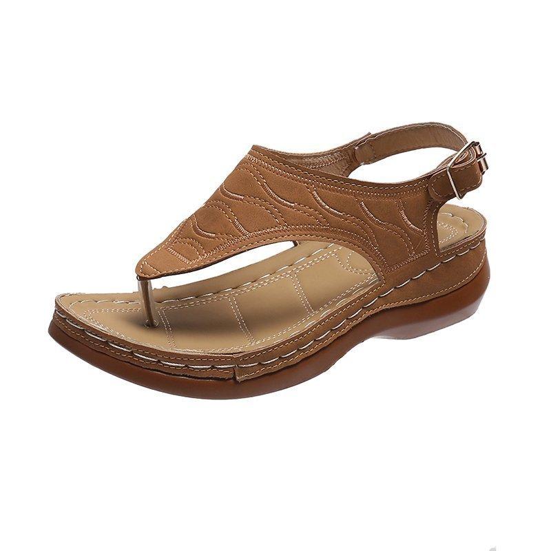 Sandali Estivi Oxford da Donna Bassi Ciabatte in Pelle PU Infradito Fibbia Scarpe da Donna Nuova Moda Romana Ciabatte da Donna