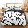 Halloween Duvet Cover Set Flying Vampire Bedding Set Bats Witchcraft Magic Polyester Comforter Cover King Size for Boys Girls