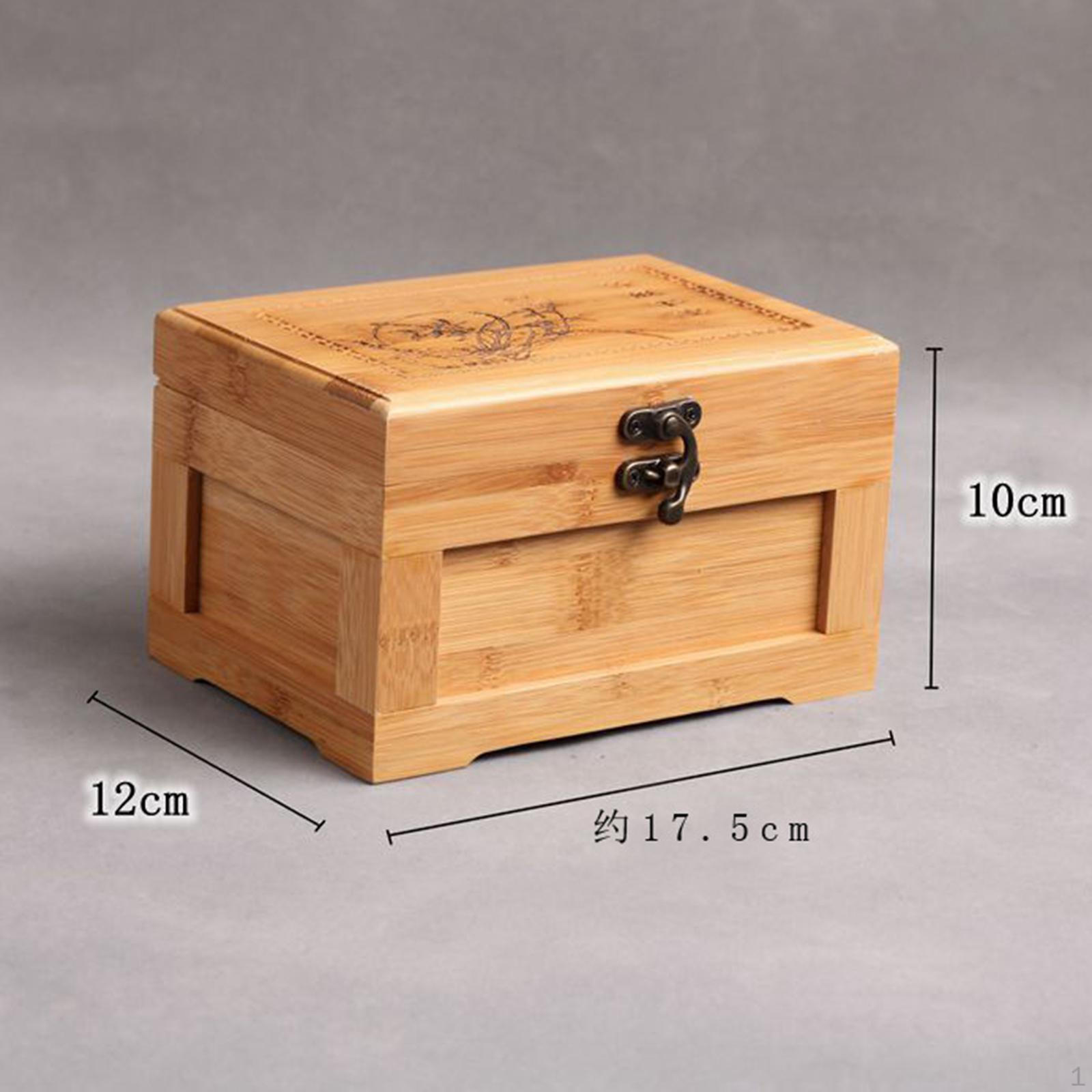 

Бамбуковая шкатулка для украшений, подарочный декоративный многофункциональный легкий органайзер для украшений Large