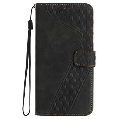 For iPhone 14 Drop Proof Case PU Leather Phone Wallet 7-Shape Imprinted Cover