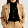 2025 Tiger Eye Stone High-End Light Luxury Necklace Versatile Women's Autumn Winter Sweater Chain.