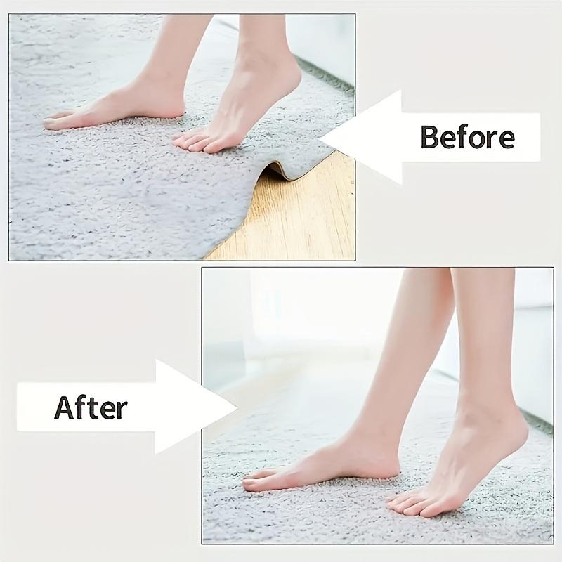 8/16pcs Reusable Rug Stickers, Non-slip Washable Rug Stickers, Kitchen Rugs Double Sided Removable Anti-curl Rug Handles,