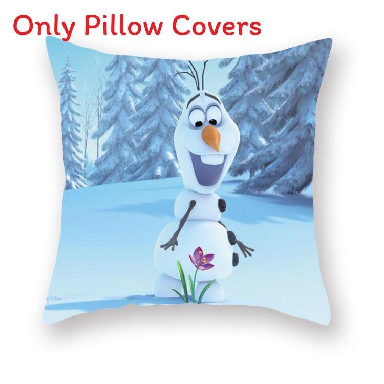 The Frozen Snow Queen Cartoon Cushion Cover Linen Material Cozy Spaces Home