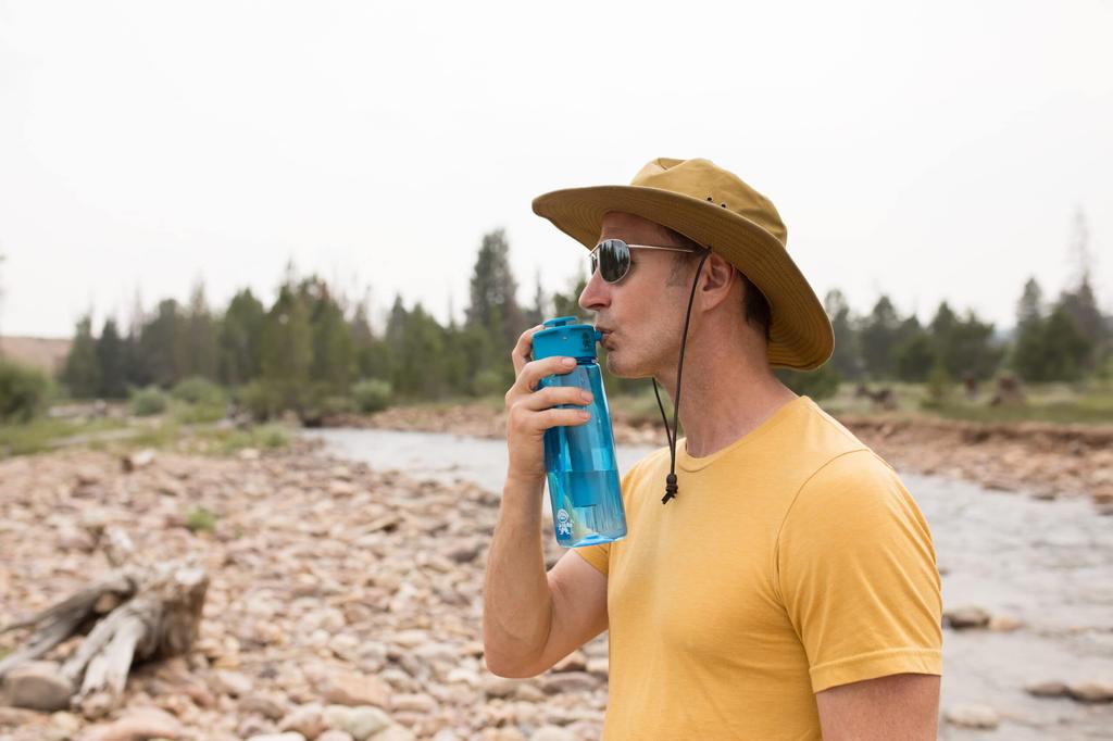 Lunatec Outdoor Camping Mehrzweck-Wasserflasche Aquabot Blau 750ml LTA1051000