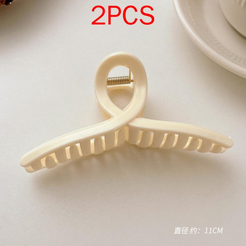 2 ΤΕΜ Premium Σετ Κεφαλών Νέο Γυναικείο Κλιπ Κλιπ Νύχι Μόδας Καφέ Μαύρο Ακρυλικό Μεγάλες Φουρκέτες Claw For Lady Clip Barrette Αξεσουάρ μαλλιών