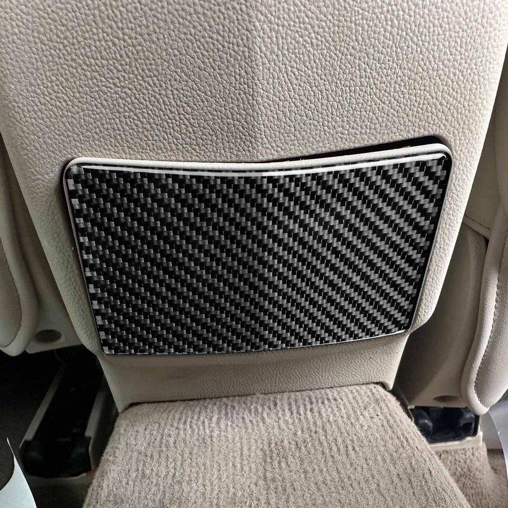 For Cadillac XTS 2013-2019 Carbon Fiber Central Armrest Box Rear Storage Panel Decoration Cover Car Accessories Interior Sticker